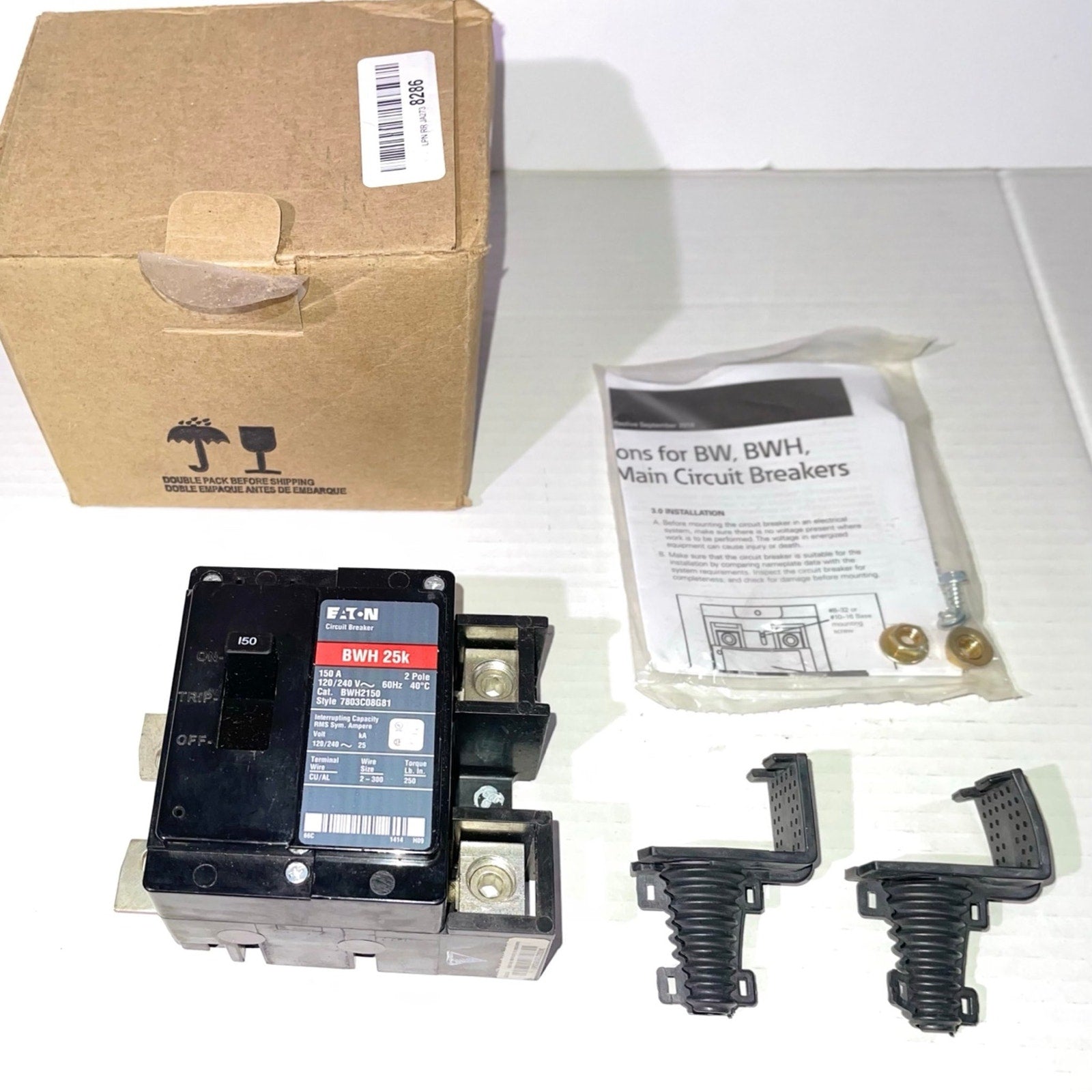 Eaton BWH2175 Bolt-On Mount Type BWH Main Circuit Breaker Kit 120/240V AC 175Amp